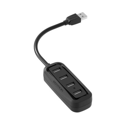 Vention USB 2.0 Hub 4-ports - Sort, 15 cm (VAS-J43-B015)