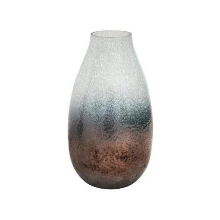 Verre Snowdrop Frosted Glass Vase Slate Blue