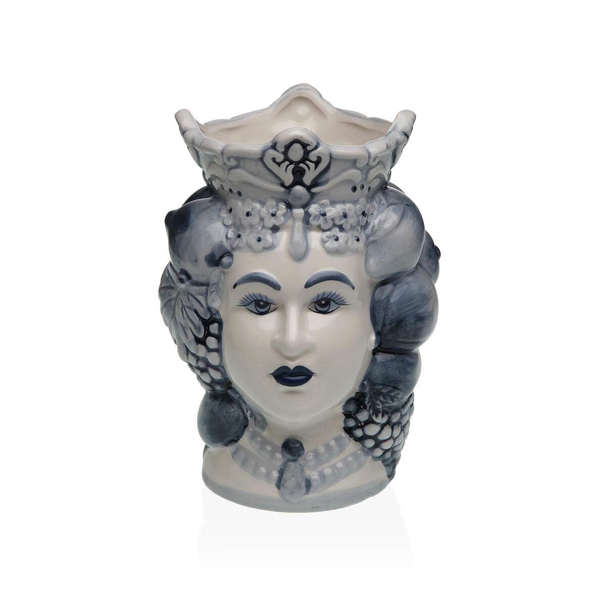Versa MARA vase - keramik, blå, 12 × 17,8 × 11,8 cm Versa MARA vase - keramik, blå, 12 × 17,8 × 11,8 cm