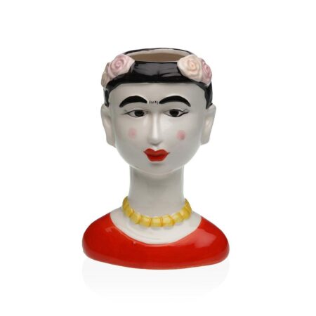 Versa Rosi vase i keramik, rød - 14 × 12 × 14 cm