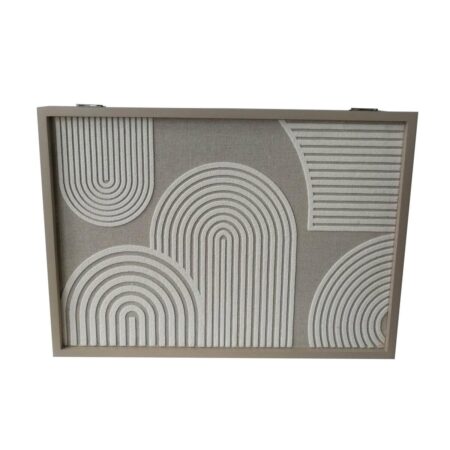 Versa dekorativ boks - kurvesæt i papir og træ/MDF, 4,5 × 33 × 46 cm