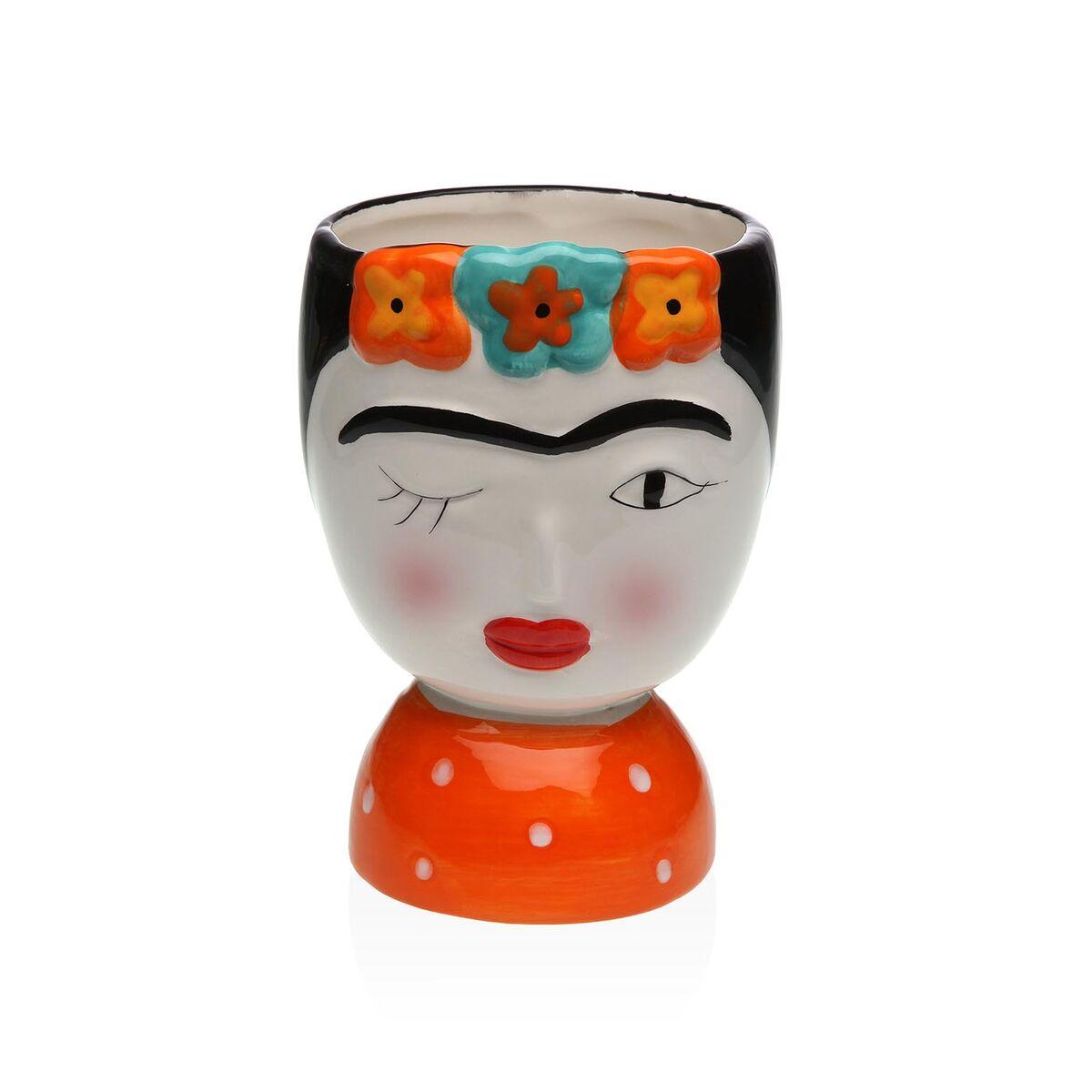 Versa vase i keramik - Frida Kahlo, rød, 14,3 × 25,5 × 18,5 cm Versa vase i keramik - Frida Kahlo, rød, 14,3 × 25,5 × 18,5 cm