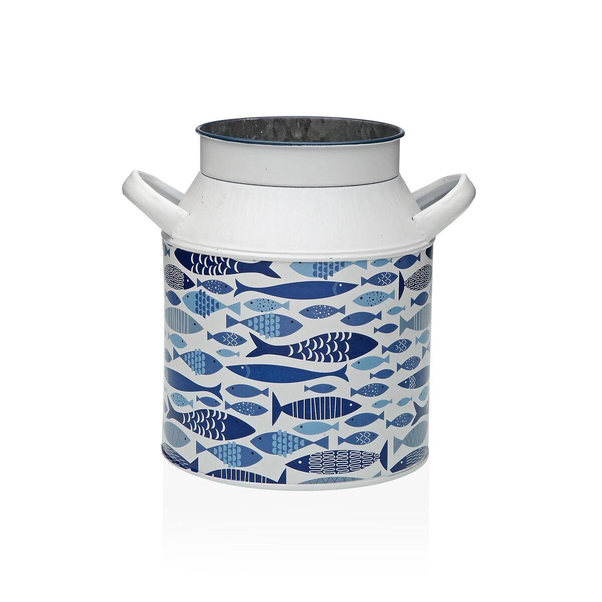 Versa vase i metal - Fisk, blå, 13 × 15,5 × 21 cm Versa vase i metal - Fisk, blå, 13 × 15,5 × 21 cm