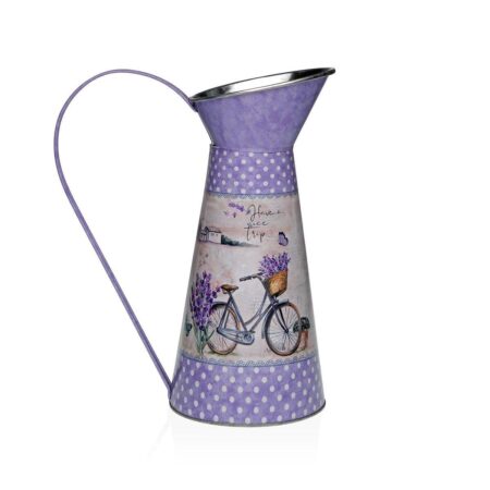 Versa vase i metal - syren, cykelmotiv, 16 × 28 × 22 cm