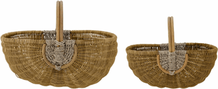 Vibber, Kurv, brun, rattan