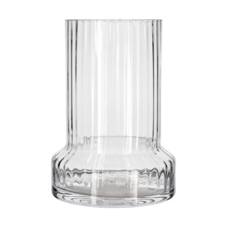 Villa Collection Hvils glasvase rillet Ø21 cm Clear