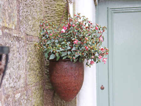 Vintage Metal Hanging Planter - Small