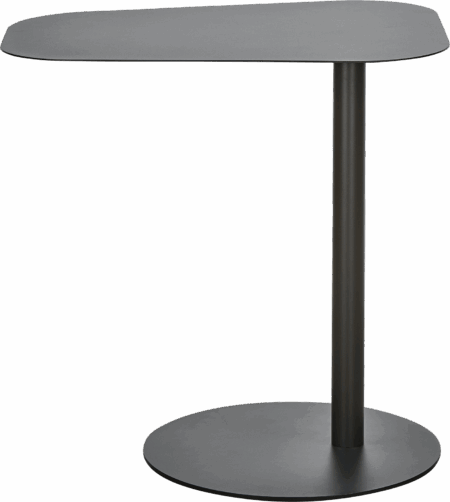WOOOD Collection Lia sidebord i sort metal Ø50 cm - minimalistisk småbord/plantestativ