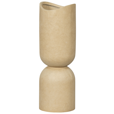 WOOOD Mosi urtepotte, rund - beige fiberler (H:75)