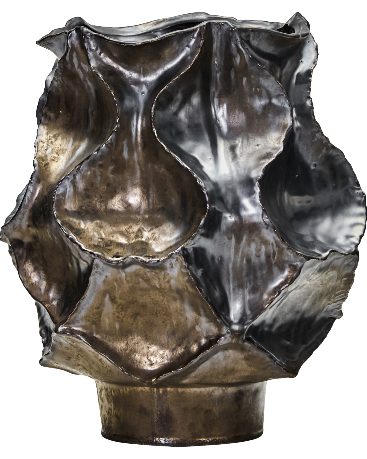 Waves vase, Antik Metallisk - H34 cm Waves vase, Antik Metallisk - H34 cm