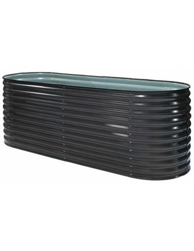Westmann Grow Faster højbed H82 x B240 x D80 cm i stål - Antracit