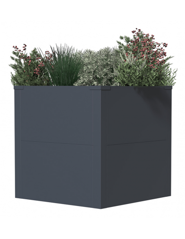 Westmann Talus plantekasse H50 x B50 x D50 cm i stål - Antracit