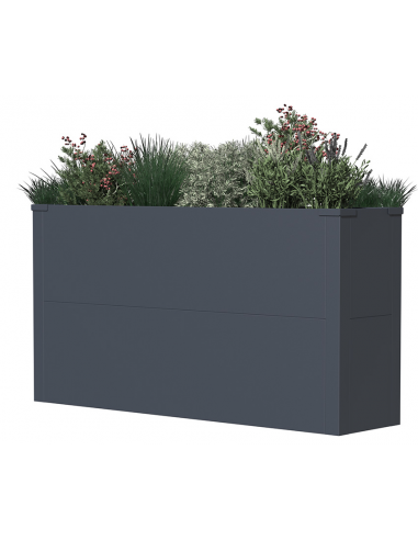 Westmann Talus plantekasse H52 x B100 x D25 cm i stål - Antracit