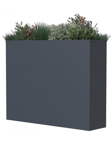 Westmann Talus plantekasse H77 x B100 x D25 cm i stål - Antracit