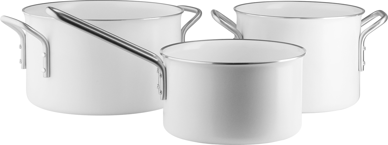 White Line set of Three Pots White Line set of Three Pots