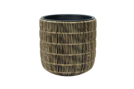 Wicker Blomsterkrukke D35xH36 cm Lysebrun -