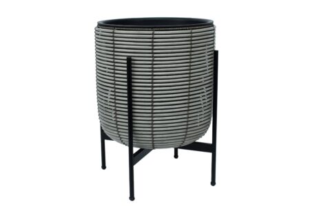 Wicker Blomsterkrukke på stativ 38x38xH49 cm Grå -