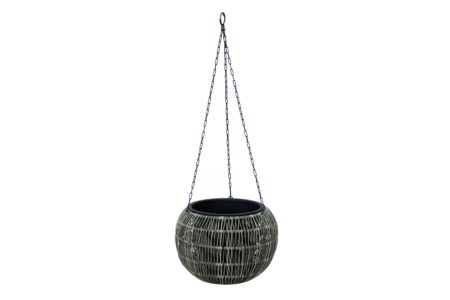 Wicker Hængende Krukke D32xH22 cm Grå -