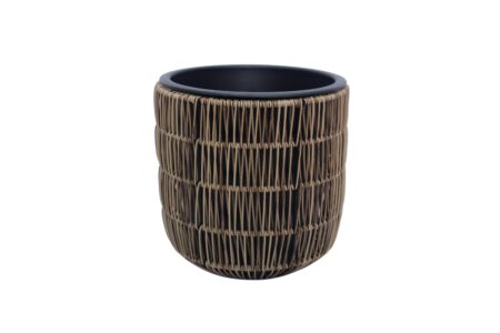 Wicker Urtepotte D27xH28 cm Lysebrun -