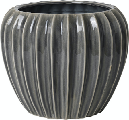 Wide, Urtepotte, sort, H26,5x22 cm, keramik