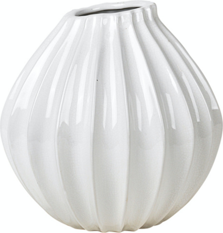 Wide, Vase, hvid, H25x25 cm, keramik