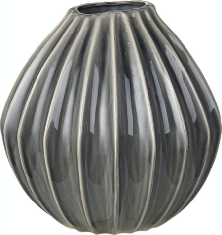 Wide, Vase, sort, H30x30 cm, keramik