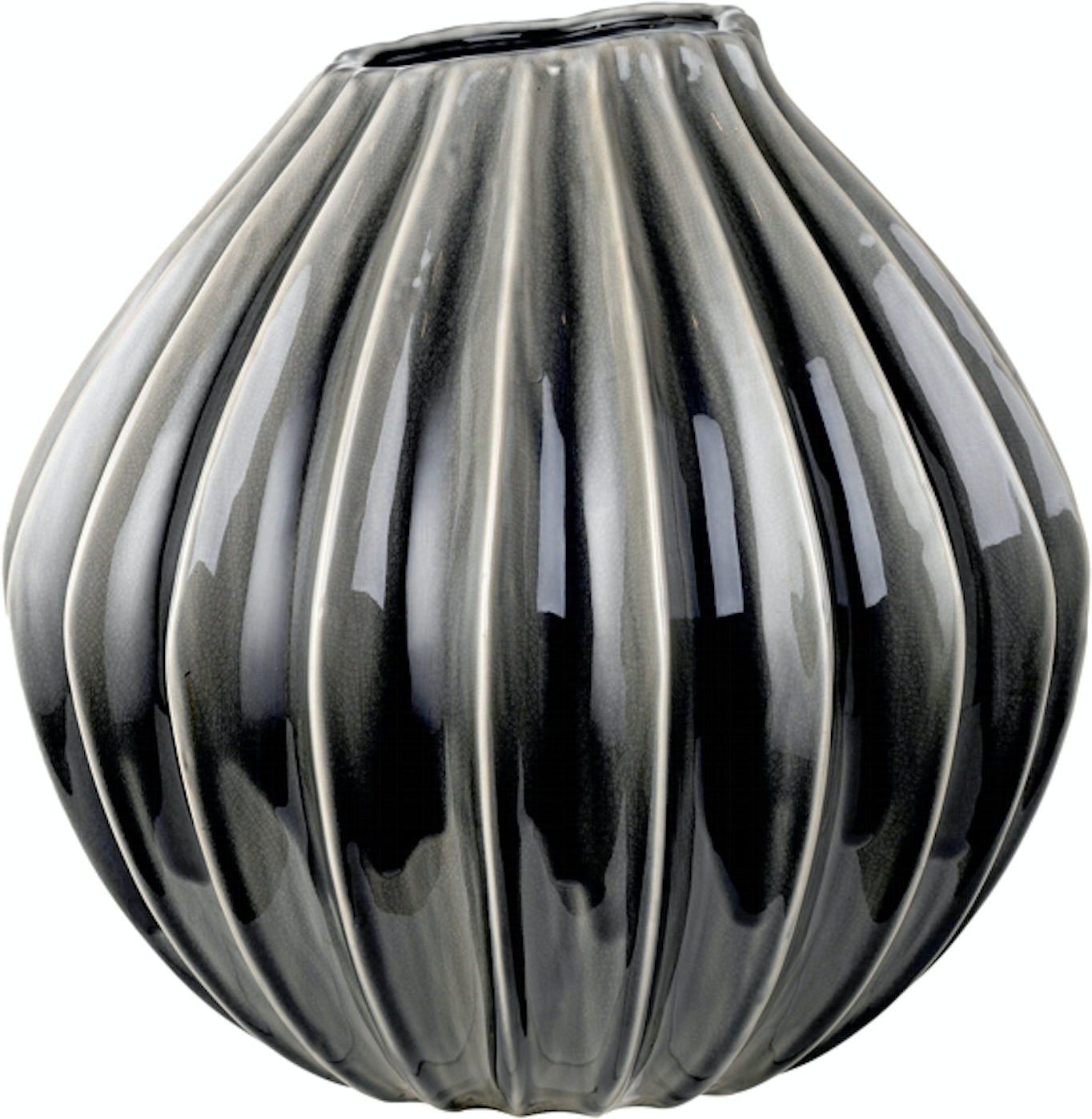 Wide, Vase, sort, H40x40 cm, keramik Wide, Vase, sort, H40x40 cm, keramik