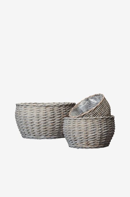 Wikholm Form - Plantekasse Minna S/3 - Grå - Urtepotteskjulere & vaser - - Homeroom