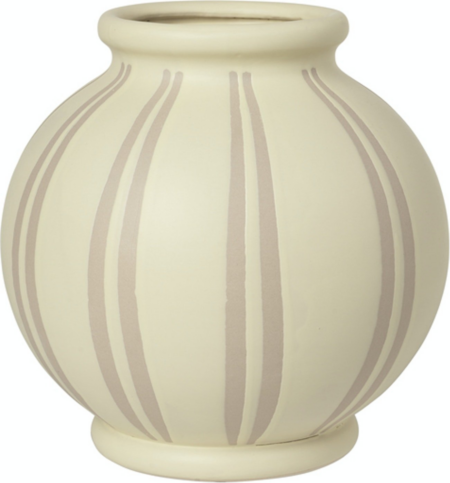 Wilma, Vase, sandfarve, H24,5x24,5 cm, keramik