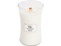 Woodwick Scented Candle Vase White Teak 6095 G