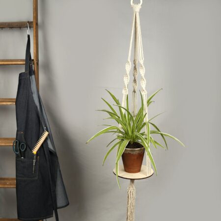 Wool Couture Cream Harmony Plant Hanger Macrame Kit Cream