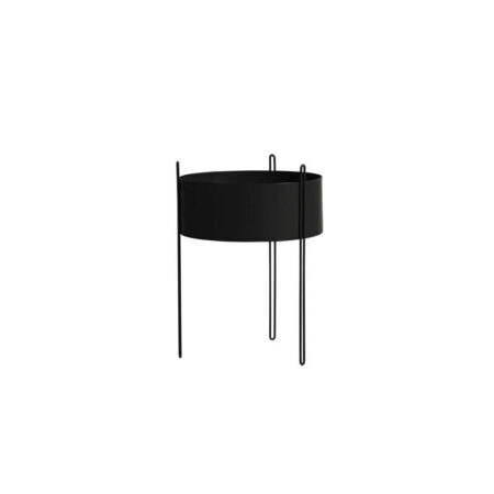 Woud - Pidestall Planter Large Black