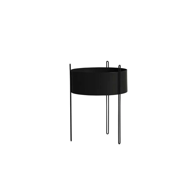 Woud - Pidestall Planter Large Black Woud - Pidestall Planter Large Black