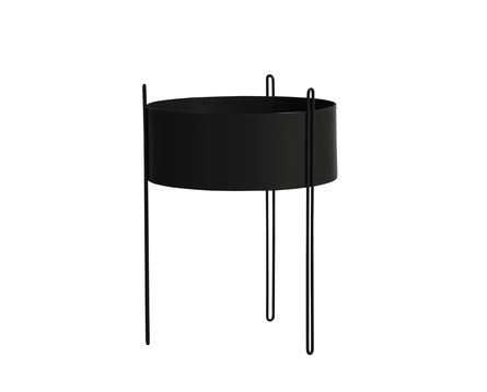 Woud Pidestall Planter Large H: 55 cm - Black