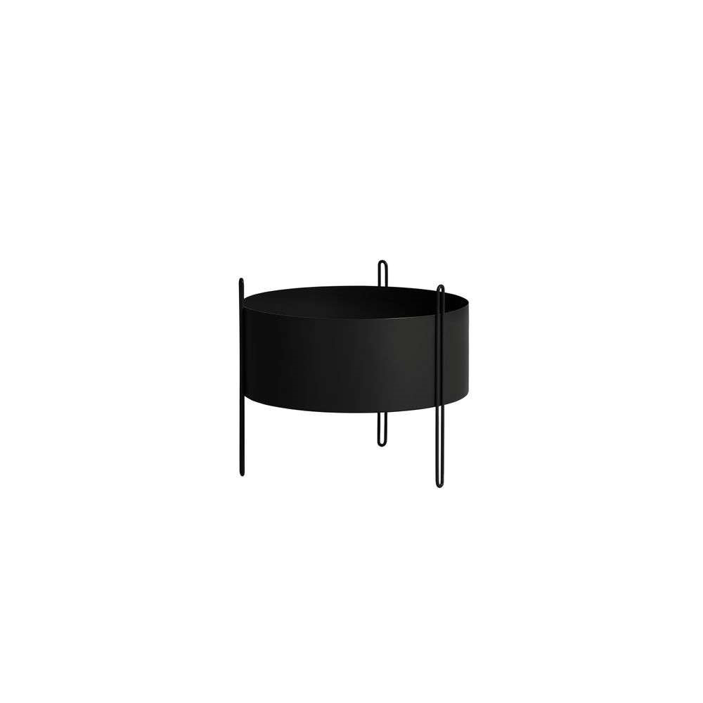 Woud - Pidestall Planter Medium Black Woud - Pidestall Planter Medium Black