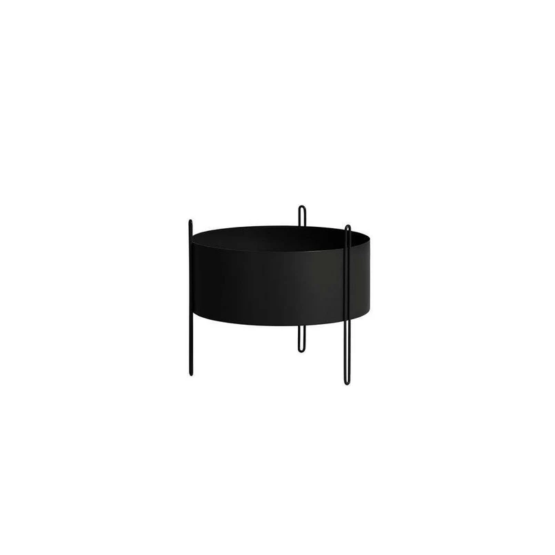 Woud - Pidestall Planter Medium Black Woud - Pidestall Planter Medium Black