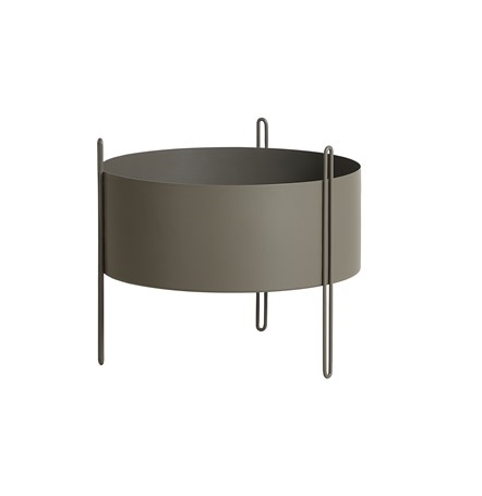 Woud Pidestall Planter Medium - Taupe