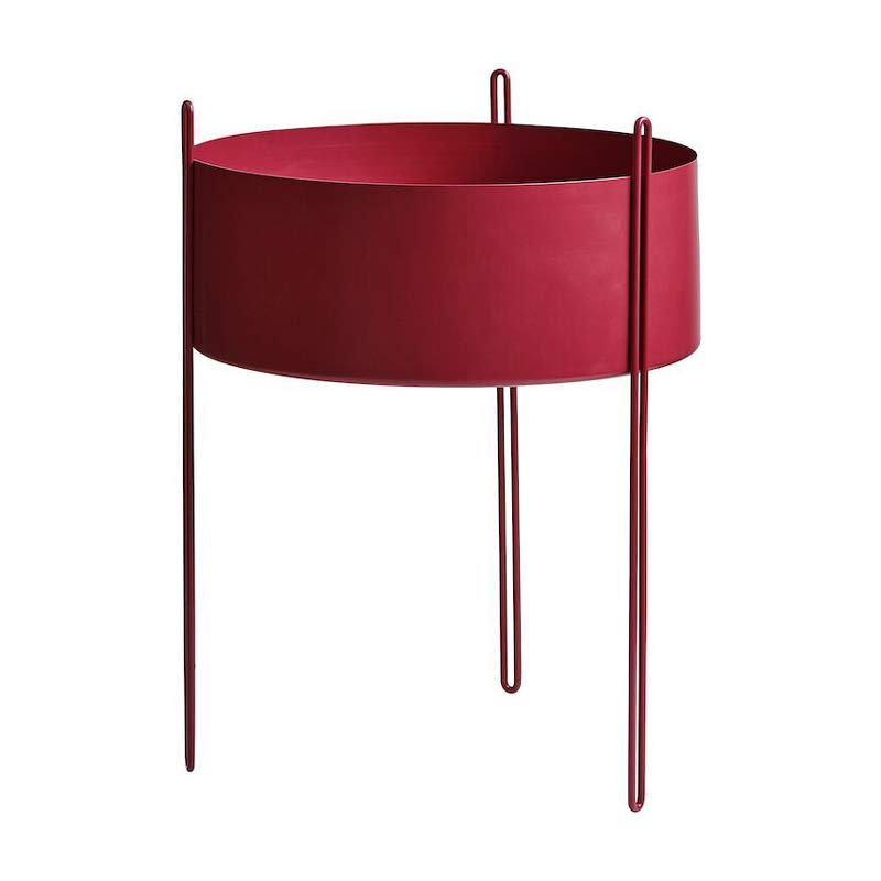 Woud Pidestall flowerpot - red H55xØ40cm Woud Pidestall flowerpot - red H55xØ40cm