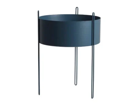 Woud, Pidestall planter, blå metal
