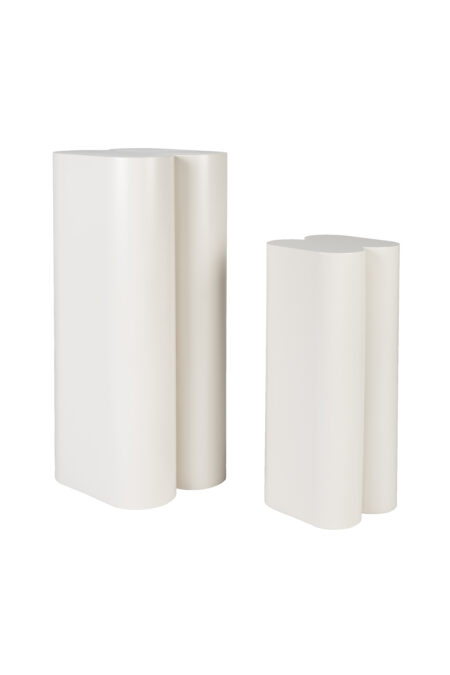 ZUIVER Shape piedestal - beige jern (sæt med 2)