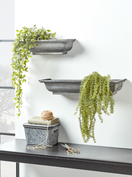 Zinc Trough Shelves