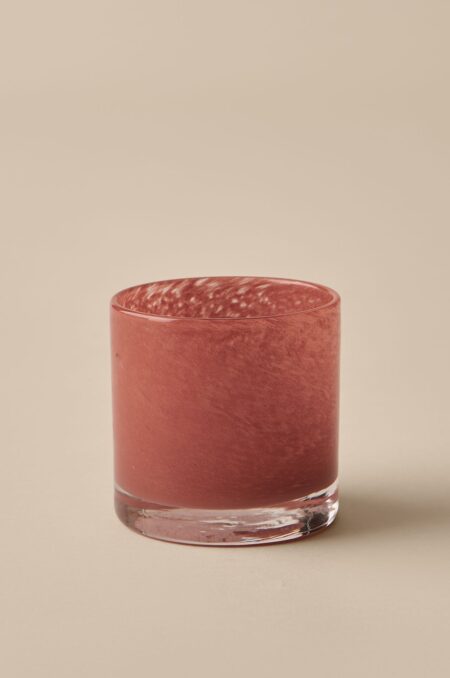 &Home - Lysestage/krukke Ruby Small højde 10 cm - Rød - Påskepynt - - Homeroom