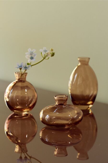 &Home - Vase Bloom 3-delt sæt - Gul - Urtepotteskjulere & vaser - - Homeroom