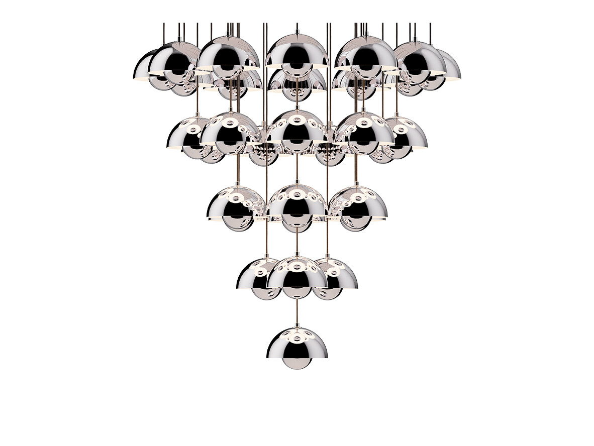 &Tradition - Flowerpot VP10 Lysekrone Ø89 Chrome-Plated &Tradition - Flowerpot VP10 Lysekrone Ø89 Chrome-Plated