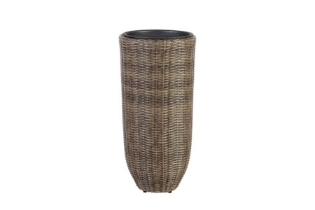 blomsterkrukke Wicker mørkebrun -
