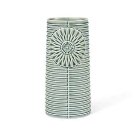 dottir - Pipanella Lines vase, grøn - 18,1x8,5 cm