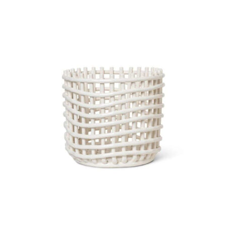 ferm LIVING - Ceramic Basket Large Off-White