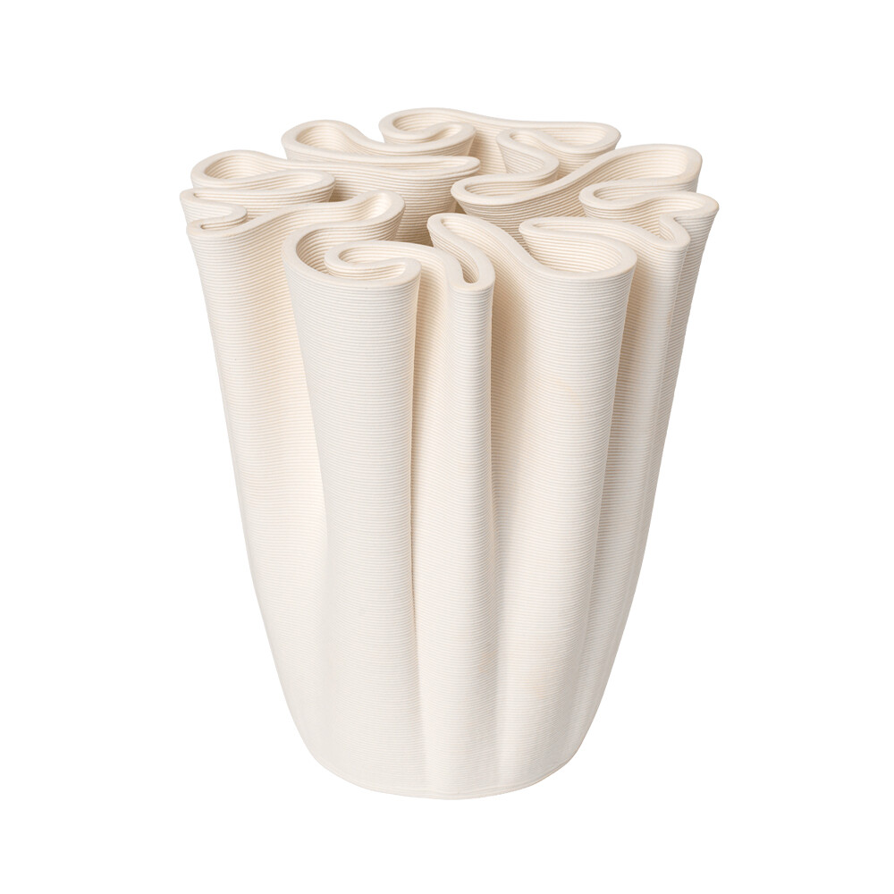ferm LIVING - Dedali Vase H18 Off-White ferm LIVING - Dedali Vase H18 Off-White