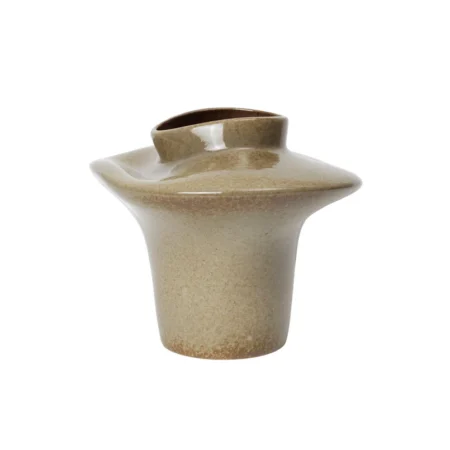 ferm LIVING - Evio vase, ulmengrøn, højde 22 cm, stentøj