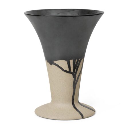 ferm LIVING Flores vase 23 cm Sand/Black